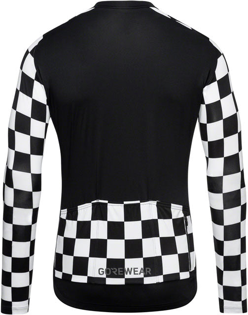 GORE Torrent Jersey - Long Sleeve, Black/White, Men's, Small-1