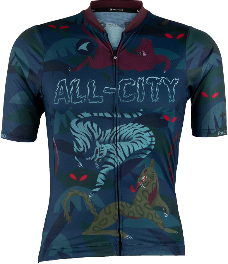 All-City Night Claw Men's Bib Short - Black, Dark Teal, Spruce Green, Mulberry, Small