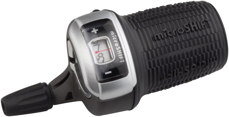 microSHIFT DS85 Right Twist Shifter, 9-Speed, Optical Gear Indicator, Shimano Compatible