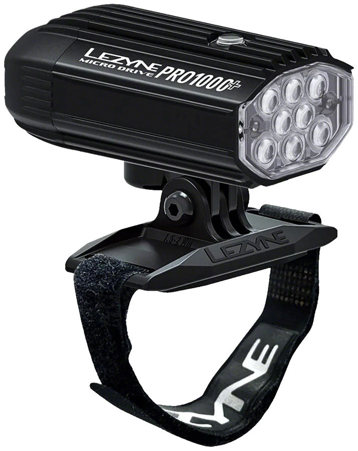 Lezyne Helmet Micro Drive Pro 1000+ Helmet Mount Headlight, Black