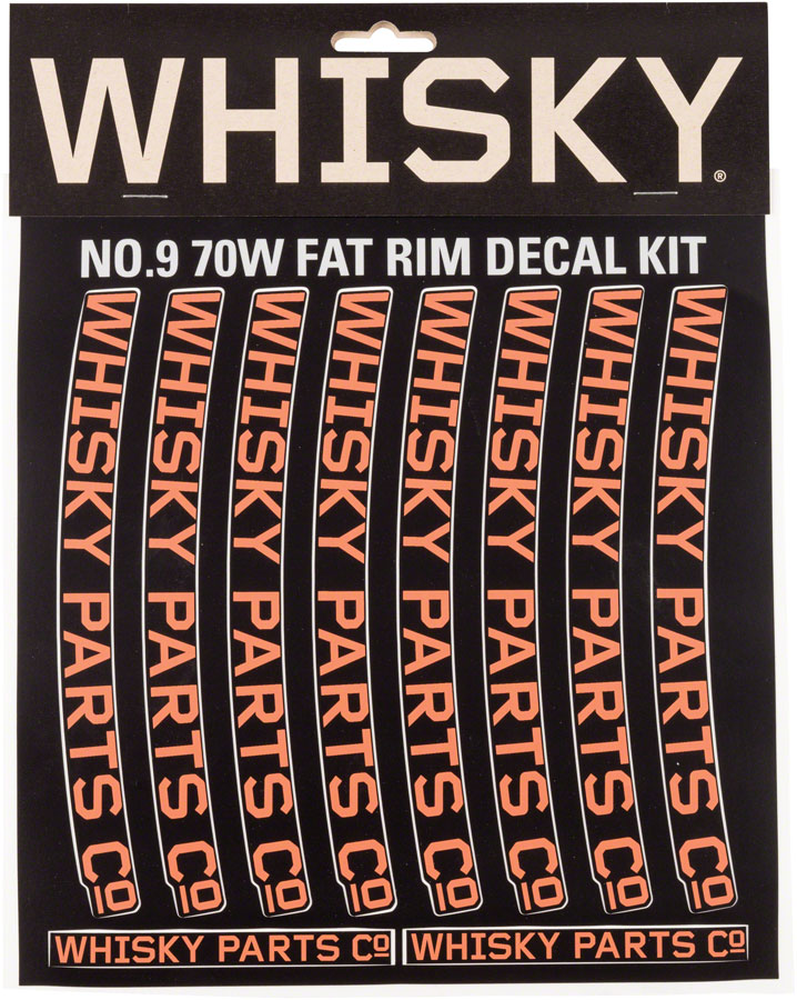 WHISKY 50w Rim Decal Kit for 2 Rims Orange