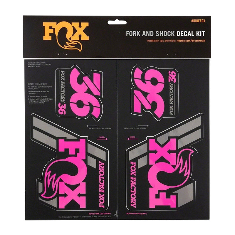 FOX Heritage Decal Kit for Forks and Shocks, Pink