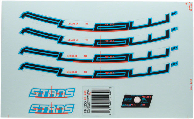 Stan's No Tubes Flow CB7 Rim Decal - 29", Blue, Set-0