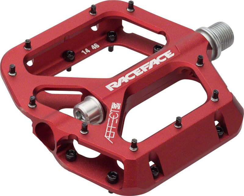 RaceFace Aeffect Pedals - Platform, Aluminum, 9/16", Red