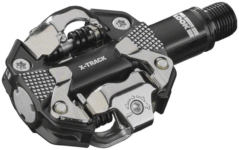 LOOK X-TRACK Pedals - Dual Sided Clipless, Chromoly, 9/16", Gray