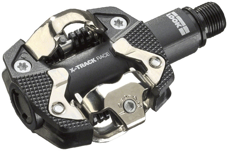 LOOK X-TRACK RACE Pedals - Dual Sided Clipless, Chromoly, 9/16", Black