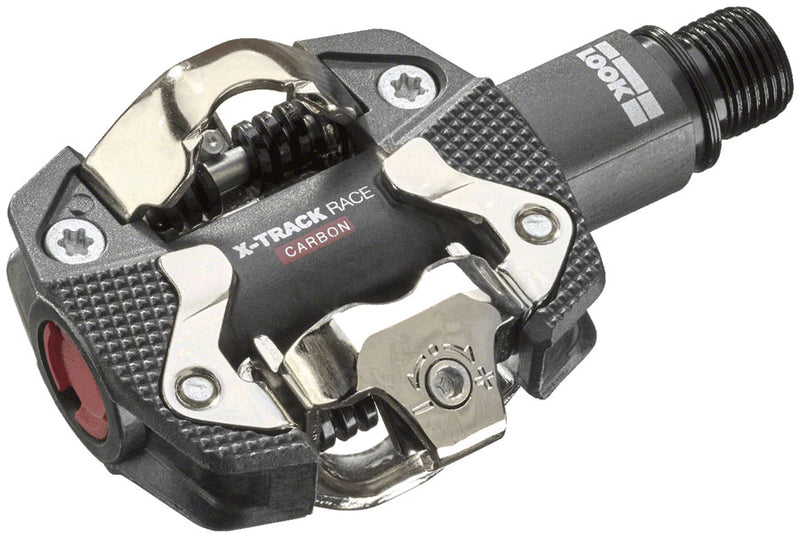 LOOK X-TRACK RACE CARBON Pedals - Dual Sided Clipless, Chromoly, 9/16", Black