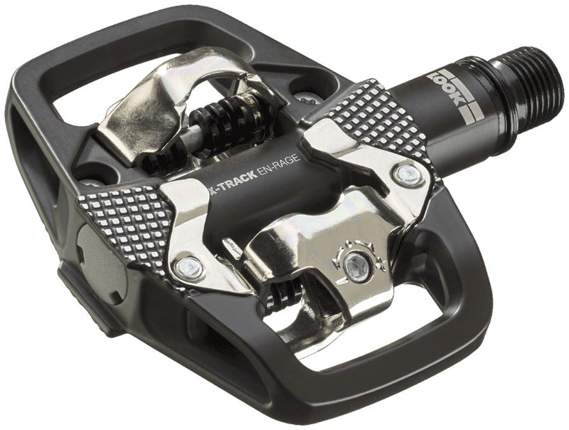 LOOK X-TRACK EN-RAGE Pedals - Dual Sided Clipless with Platform, Chromoly, 9/16", Black