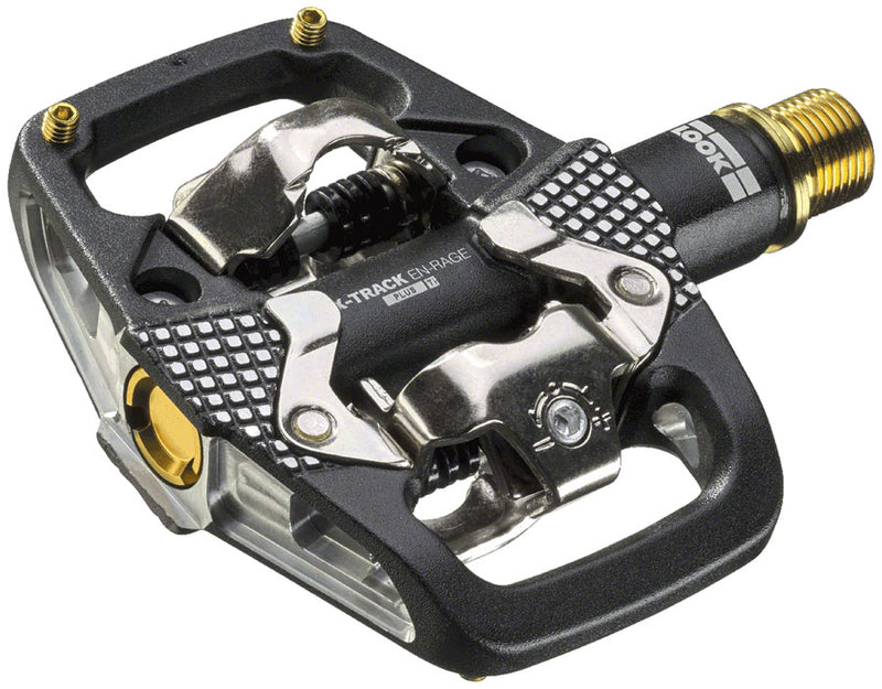 LOOK X-TRACK EN-RAGE PLUS Ti Pedals - Dual Sided Clipless with Platform, Titanium, 9/16", Black