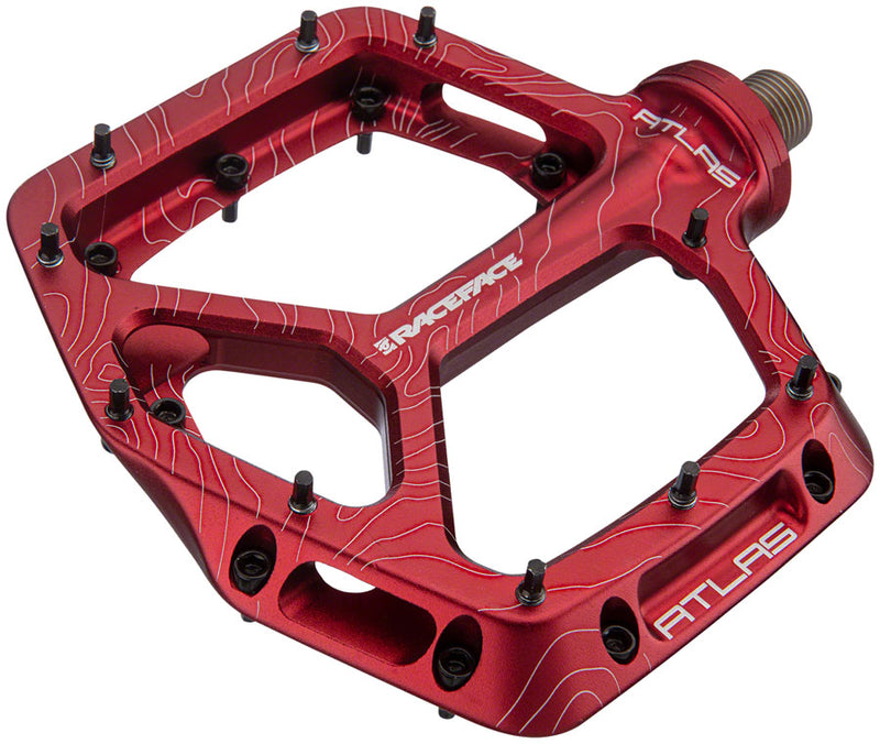 RaceFace Atlas Pedals - Platform, Aluminum, 9/16", Red