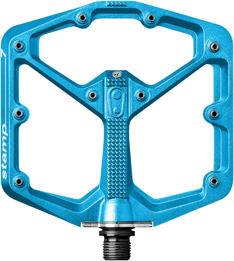 Crank Brothers Stamp 7 Pedals - Platform, Aluminum, 9/16", Electric Blue, Large