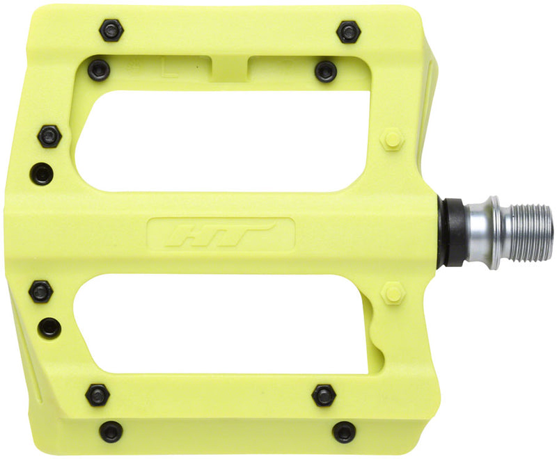 HT Components PA12A Pedals - Platform Composite 9/16" Neon Green