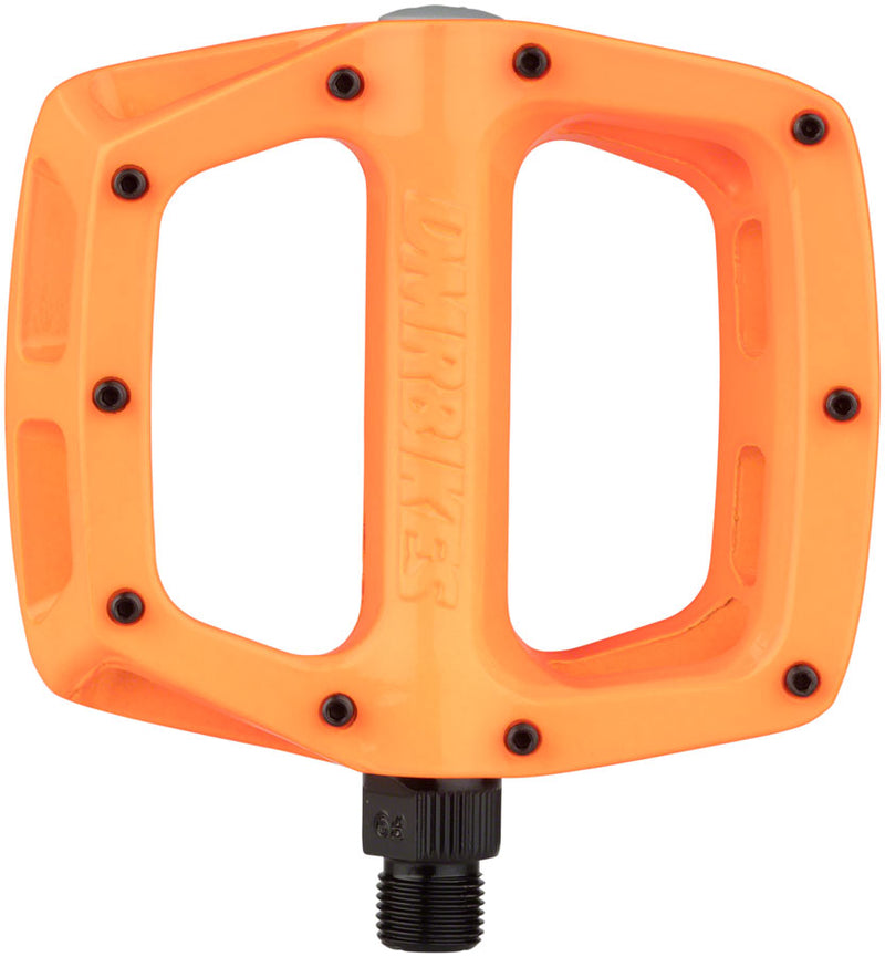 DMR V8 Pedals - Platform, Aluminum, 9/16", Highlighter Orange