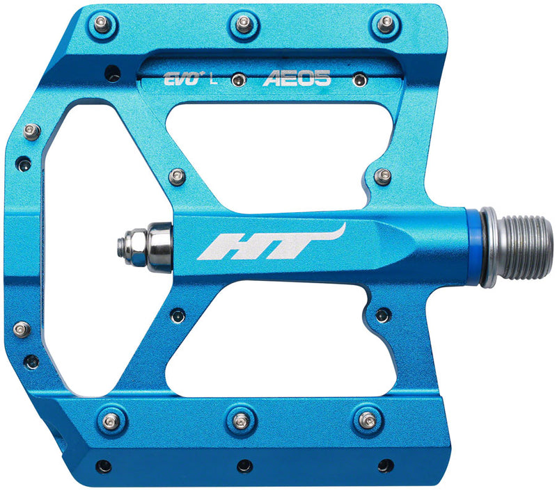 HT AE05 Evo+ Pedals - Platform, Aluminum, 9/16", Marine Blue