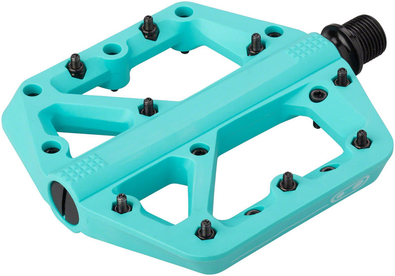 Crank Brothers Stamp 1 Pedals - Platform, Composite, 9/16", Turquoise, Large