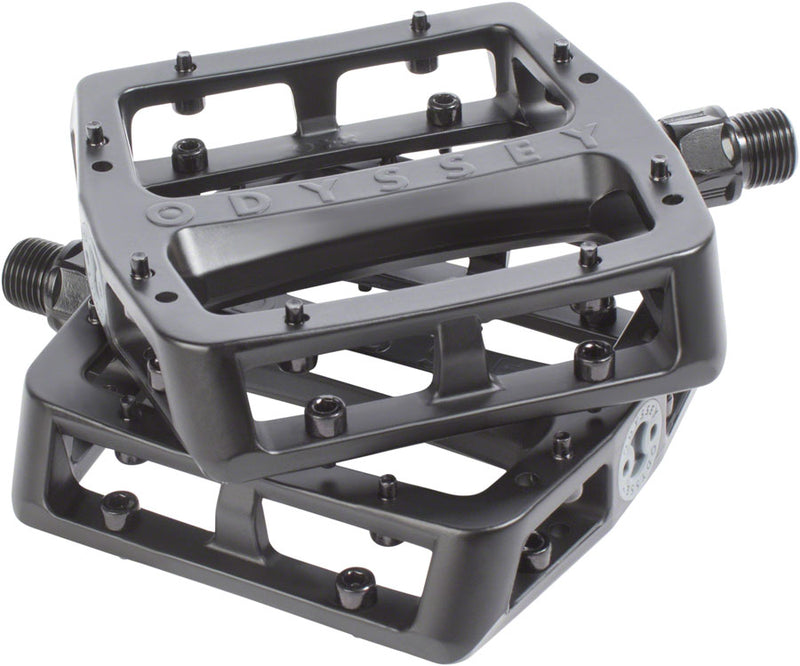 Odyssey Grandstand V2 Pedals - Platform, Aluminum, 9/16", Black