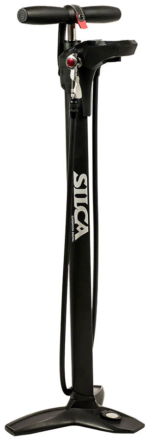 Silca Superpista Floor Pump - Digital Gauge, 220psi, Hiro Chuck, Black