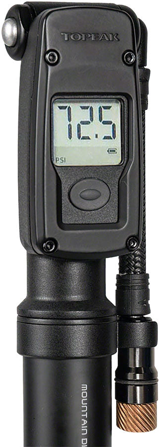 Topeak Mountain Digital Shock/Tire Mini Pump - 2Stage, 300psi, Black