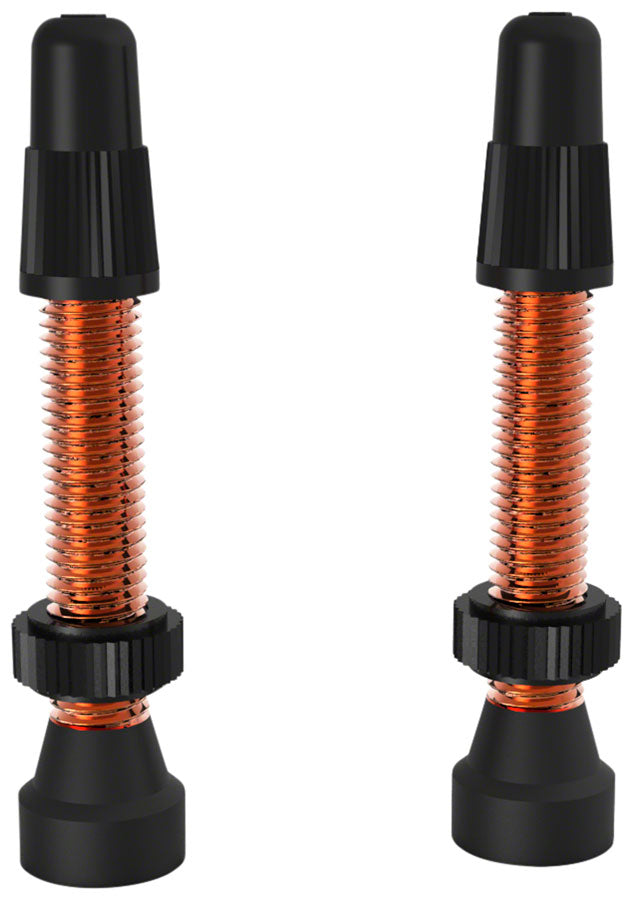 WTB Aluminum TCS Tubeless Valves: 34mm, Orange, Pair