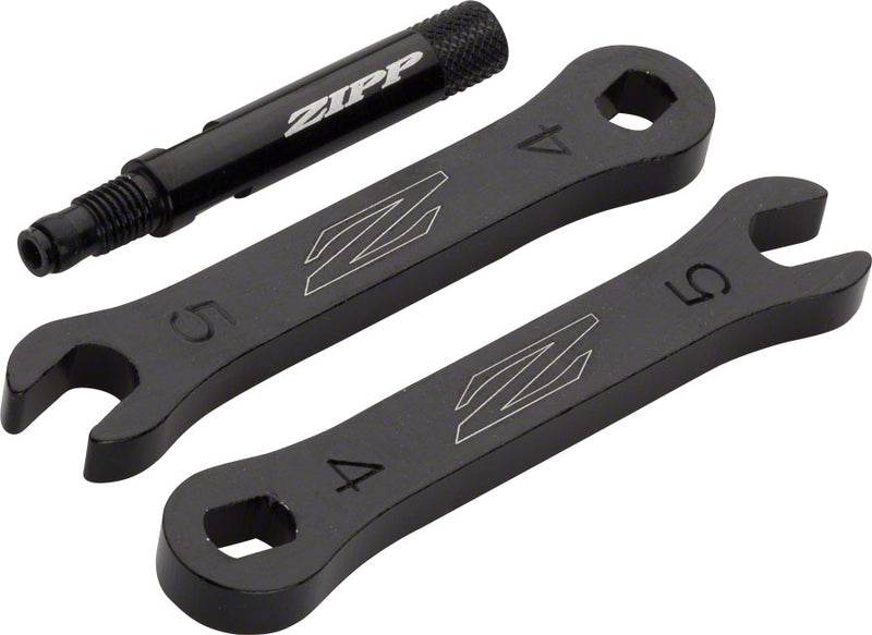 Zipp Tangente Aluminum Knurled Valve Extender - 48mm 60/404 1 Piece Removable Presta Valve BLK