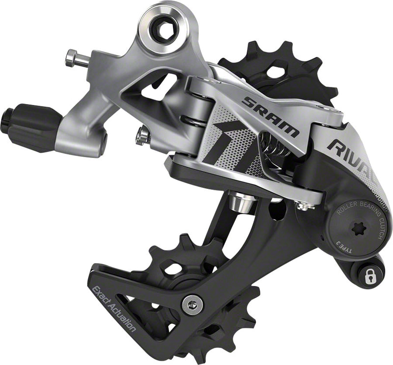 SRAM Rival 1 Rear Derailleur - 11 Speed, Medium Cage, Black/Silver