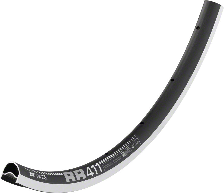 DT Swiss RR 411 Rim - 700, Rim, Black, 32H, Asymmetric