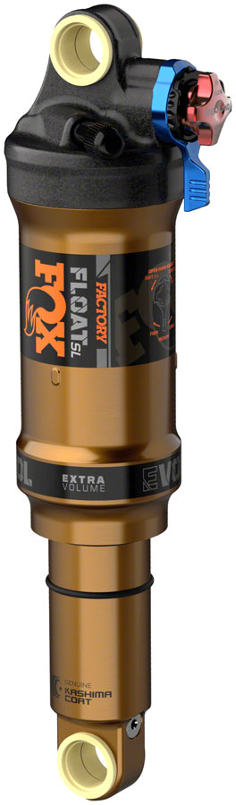 FOX Float SL Factory Rear Shock - Metric, 190 x 42.5 mm, EVOL SV, 3-Position Adj, Black/Kashima Coat