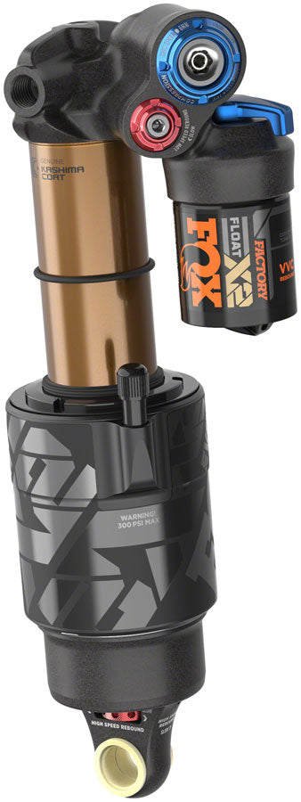 FOX FLOAT X2 Factory Rear Shock - Trunnion Metric, 185 x 55 mm, 2-Position Lever, Kashima Coat