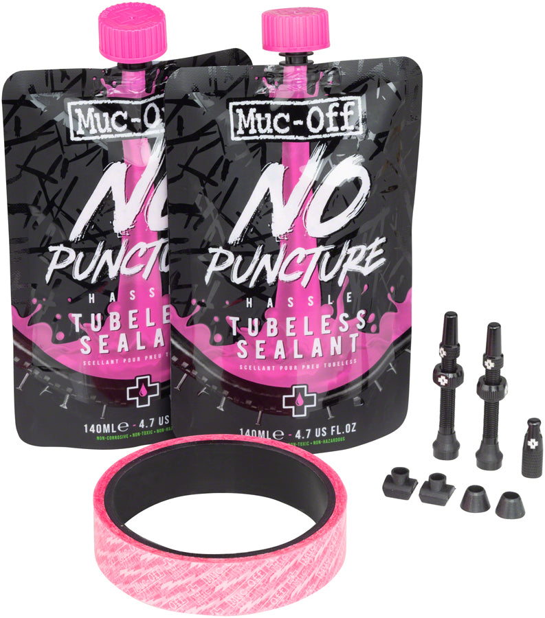 Muc-Off Ultimate Tubeless Kit - Road/Gravel/CX, 21mm Tape,  60mm Valves