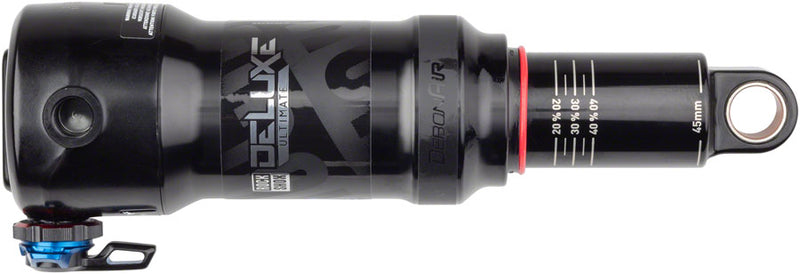 RockShox Deluxe Ultimate RCT Rear Shock - 185 x 55mm, DebonAir, 2 Tokens, Medium Reb/Comp, 380lb L/O Force, Trunnion / Std, B2