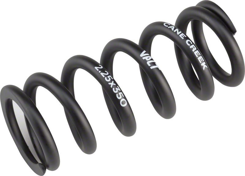 Cane Creek VALT Lightweight Steel Spring for Coil Shock, 2.25"/57mm x 350lbs, Black 