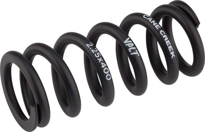 Cane Creek VALT Lightweight Steel Spring for Coil Shock, 2.25"/57mm x 400lbs, Black