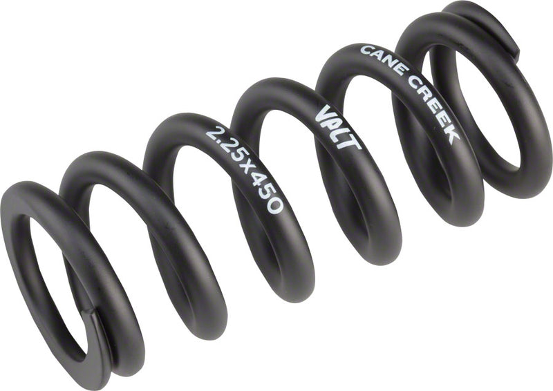 Cane Creek VALT Lightweight Steel Spring for Coil Shock, 2.25"/57mm x 450lbs, Black 