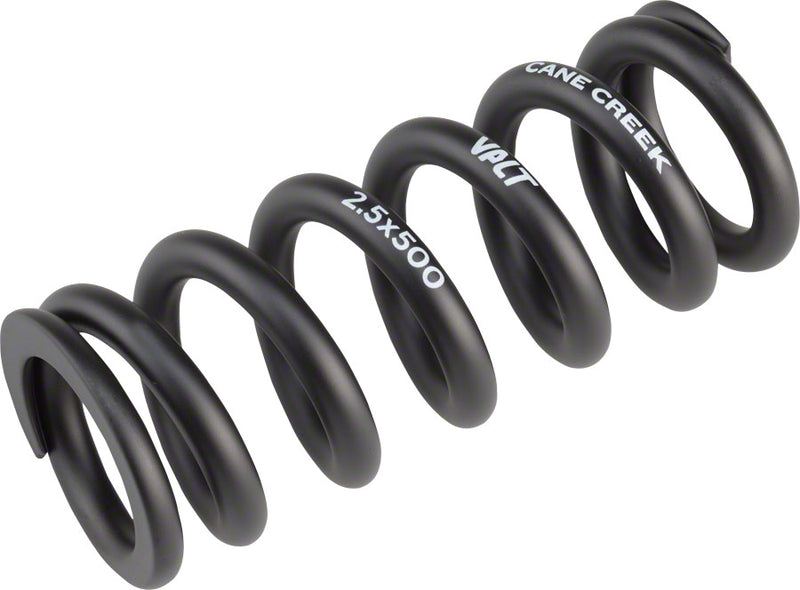 Cane Creek VALT Lightweight Steel Spring for Coil Shock, 2.50"/63mm x 500lbs, Black 