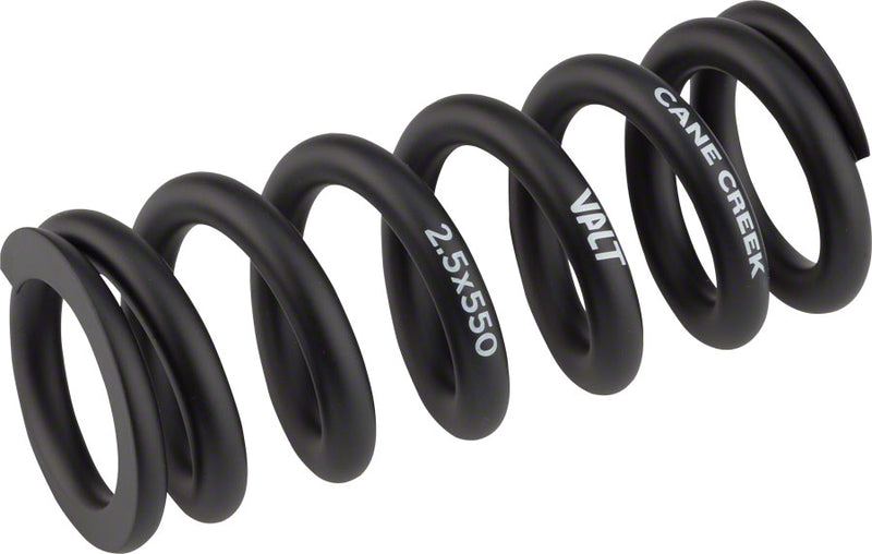 Cane Creek VALT Lightweight Steel Spring for Coil Shock, 2.50"/63mm x 550lbs, Black 