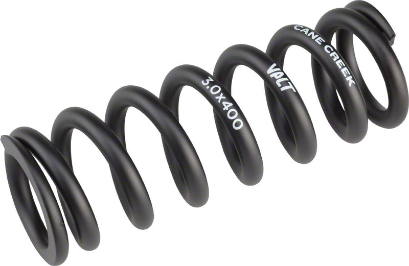 Cane Creek VALT Lightweight Steel Spring for Coil Shock, 3.00"/76mm x 400lbs, Black