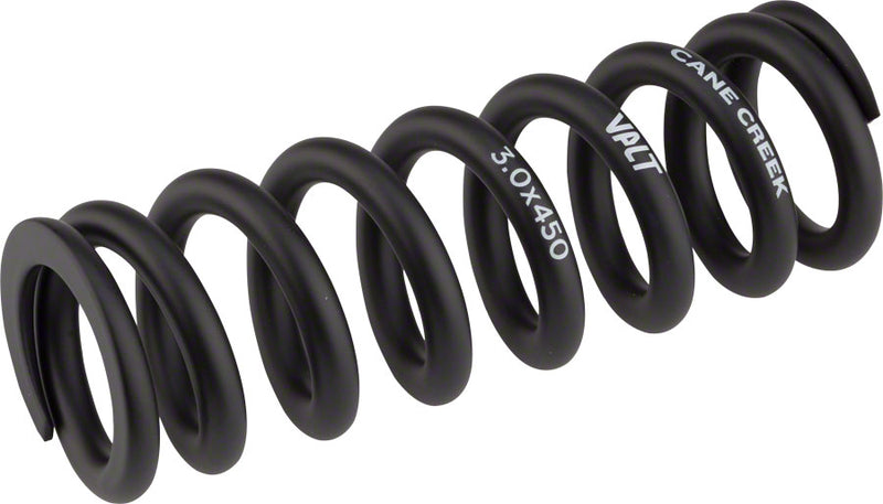 Cane Creek VALT Lightweight Steel Spring for Coil Shock, 3.00"/76mm x 450lbs, Black 