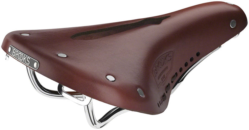 Brooks B17 Carved Saddle - Steel, Antique Brown