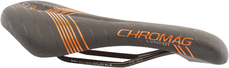 Chromag Lynx DT Saddle - Chromoly, Black/Orange