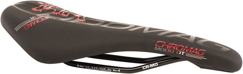 Chromag Mood DT Saddle - Chromoly, Black/Red