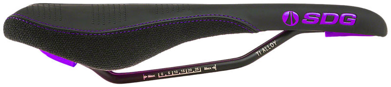 SDG Radar Saddle - Titanium Alloy, Black/Purple