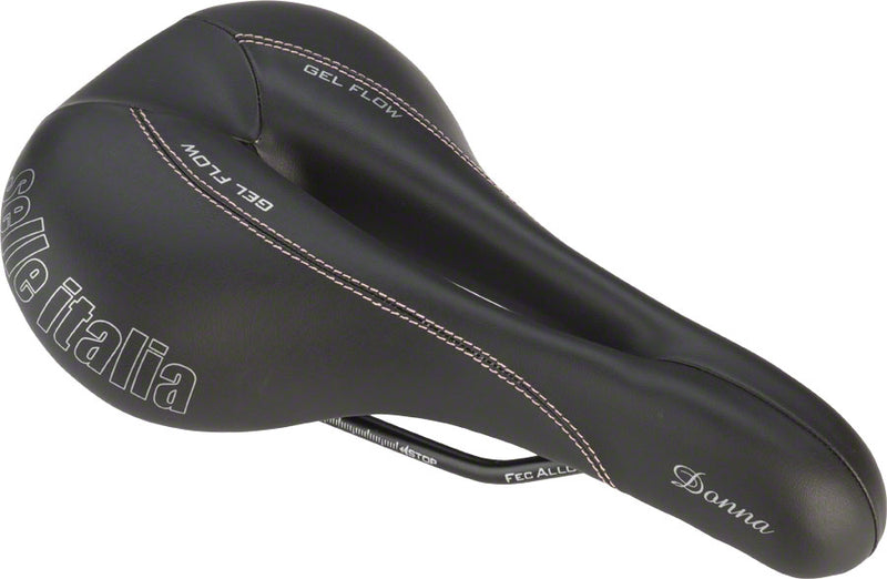 Selle Italia Donna Gel Flow Saddle - Manganese, Black, Women's, L2