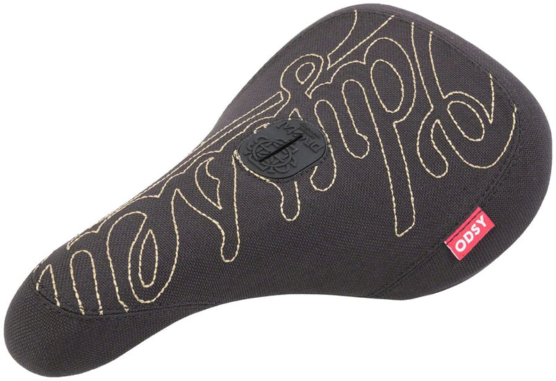 Odyssey Big Stitch BMX Seat - Pivotal, Black/Gold, Slim