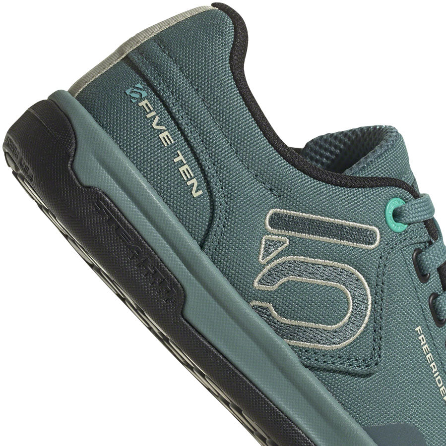 Five Ten Freerider Pro Canvas Flat Shoes - Womens Hazy Emerald/Acid Mint/Core BLK 9