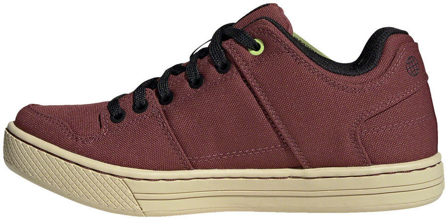 Five Ten Freerider Canvas Flat Shoes - Womens Quiet Crimson/Core BLK/Pulse Lime 9