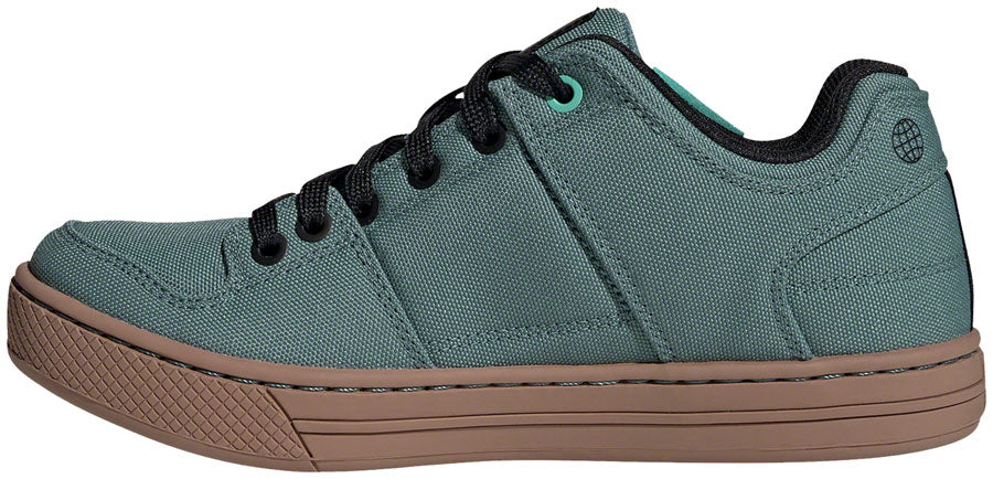 Five Ten Freerider Canvas Flat Shoes - Womens Hazy Emerald/Core BLK/Acid Mint 10.5