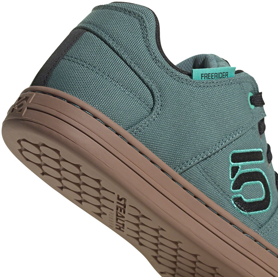 Five Ten Freerider Canvas Flat Shoes - Womens Hazy Emerald/Core BLK/Acid Mint 10.5