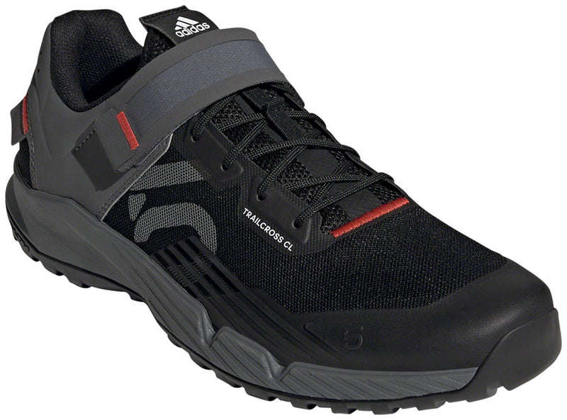 Five Ten Trailcross Mountain Clipless Shoes - Men's, Core Black/Gray Three/Red, 12