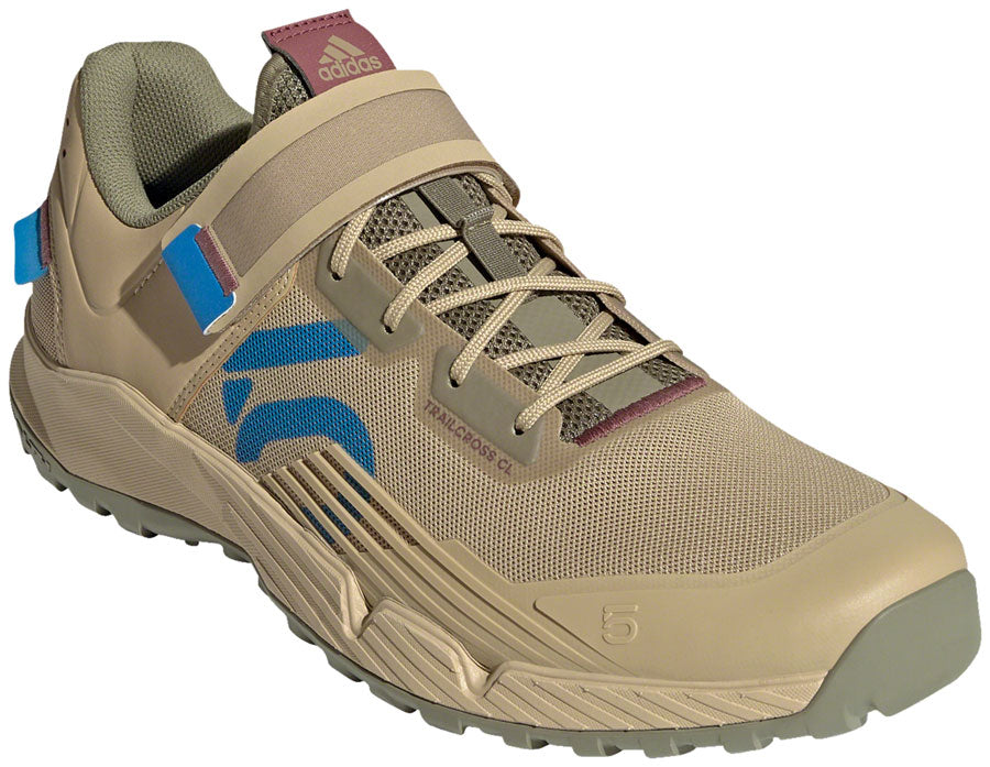 Five Ten Trailcross Mountain Clipless Shoes - Mens Beige Tone/Blue Rush/Orbit Green 9.5