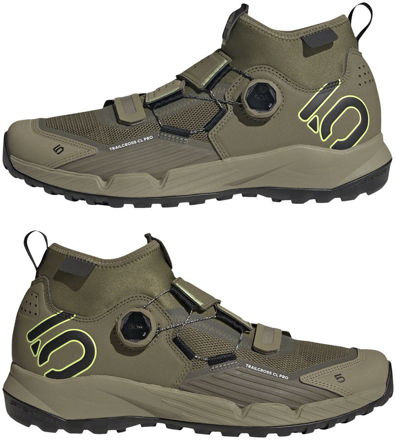 Five Ten Trailcross Pro Mountain Clipless Shoes - Mens Green/BLK/Green 12.5